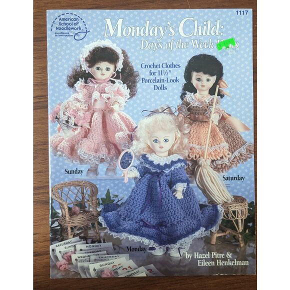 Variety of 9 Crochet Doll Pattern Booklets - Picture 6 of 10